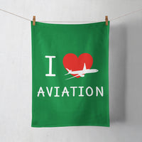 Thumbnail for I Love Aviation Designed Towels