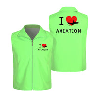 Thumbnail for I Love Aviation Designed Thin Style Vests
