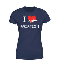 Thumbnail for I Love Aviation Designed Women T-Shirts