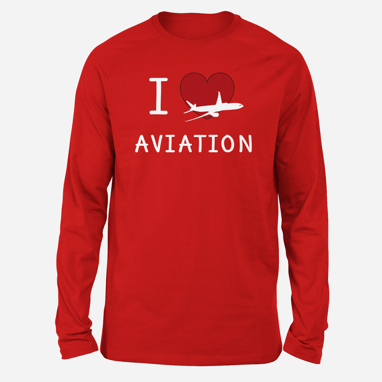 I Love Aviation Designed Long-Sleeve T-Shirts