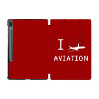Thumbnail for I Love Aviation Designed Samsung Tablet Cases