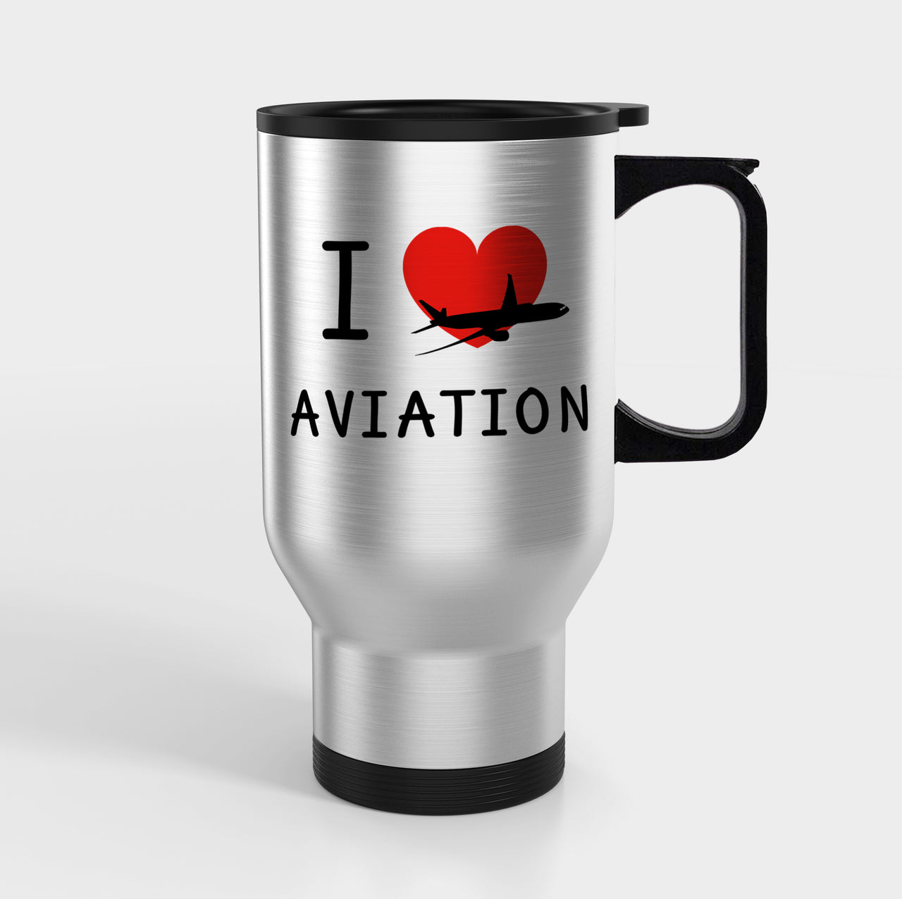 I Love Aviation Designed Travel Mugs (With Holder)