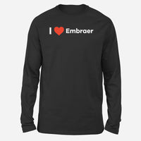 Thumbnail for I Love Embraer Designed Long-Sleeve T-Shirts