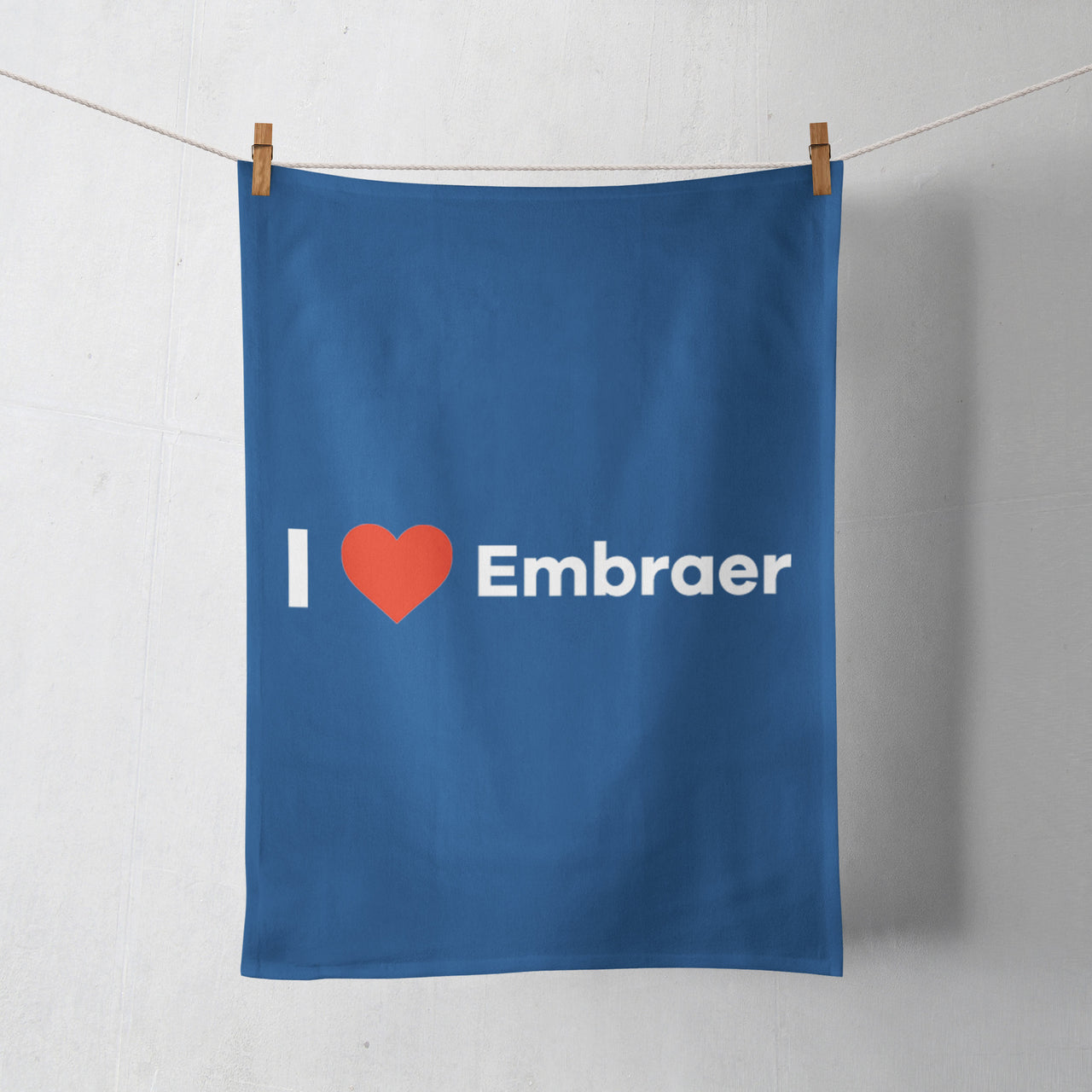 I Love Embraer Designed Towels