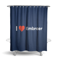 Thumbnail for I Love Embraer Designed Shower Curtains