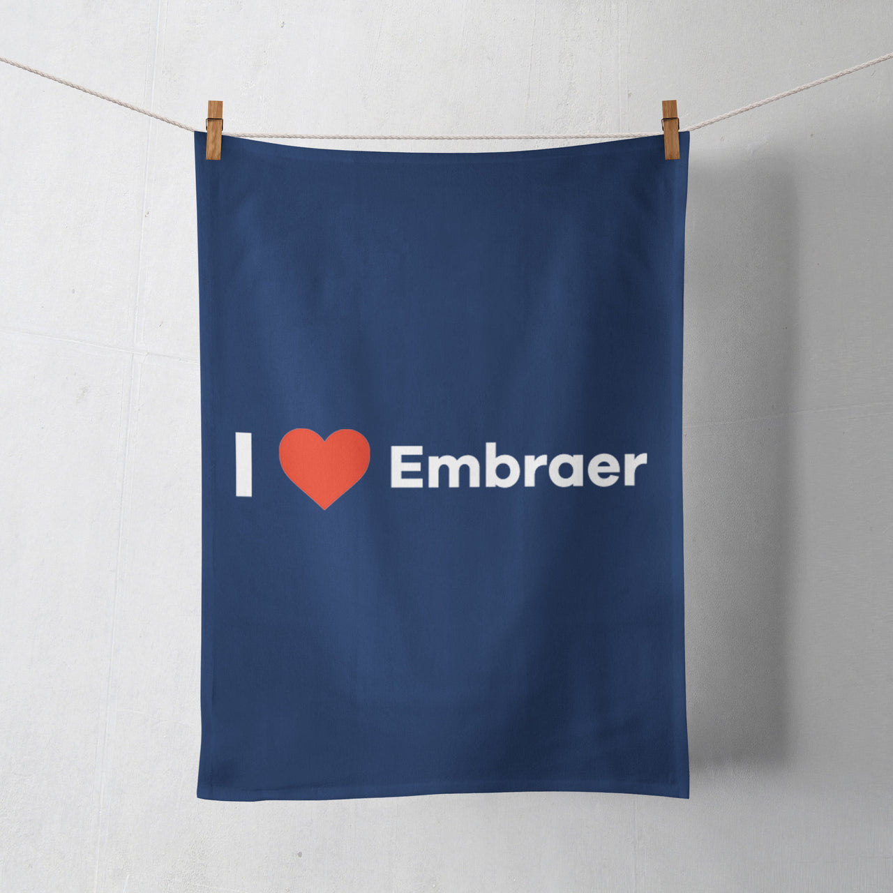 I Love Embraer Designed Towels