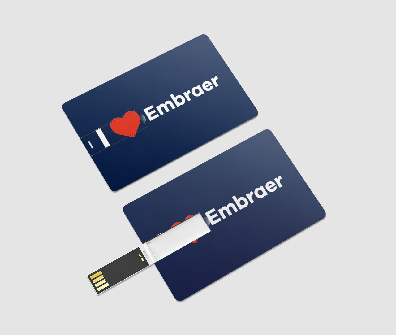 I Love Embraer Designed USB Cards