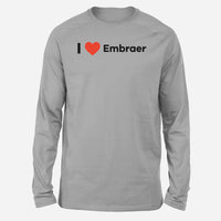 Thumbnail for I Love Embraer Designed Long-Sleeve T-Shirts