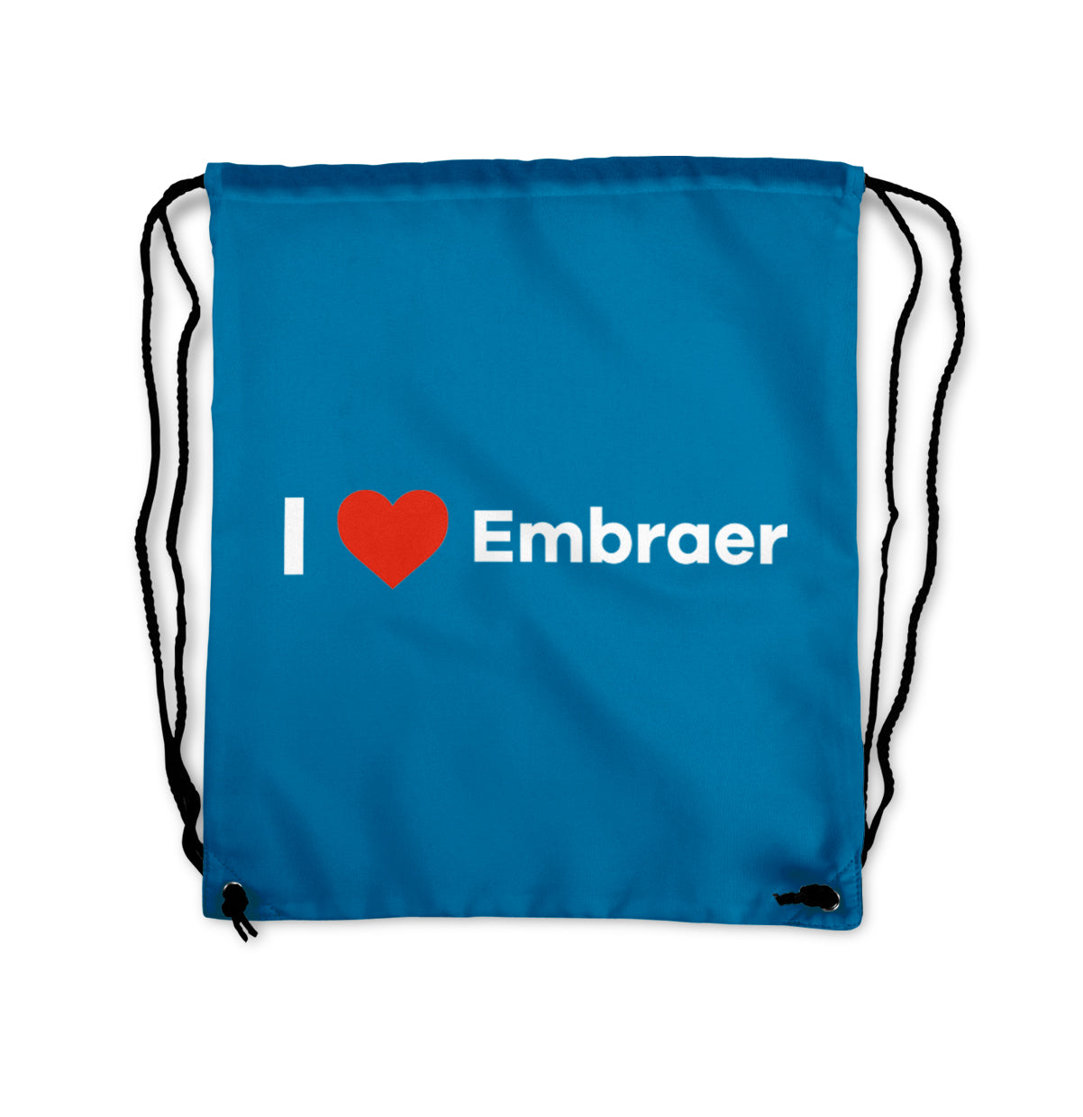 I Love Embraer Designed Drawstring Bags