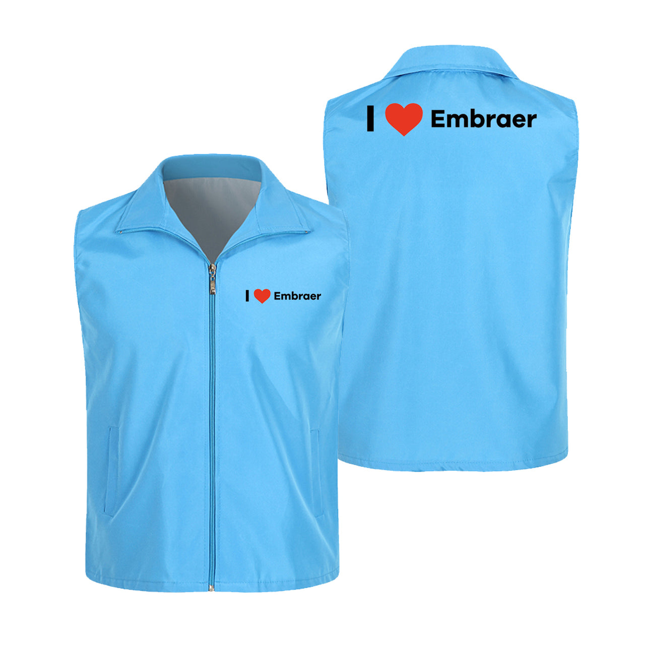 I Love Embraer Designed Thin Style Vests