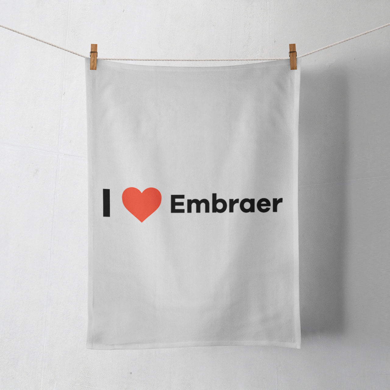I Love Embraer Designed Towels