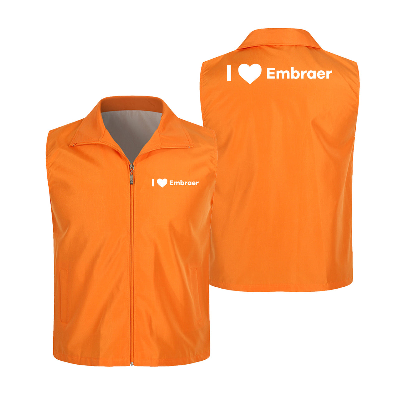 I Love Embraer Designed Thin Style Vests