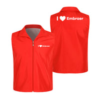 Thumbnail for I Love Embraer Designed Thin Style Vests