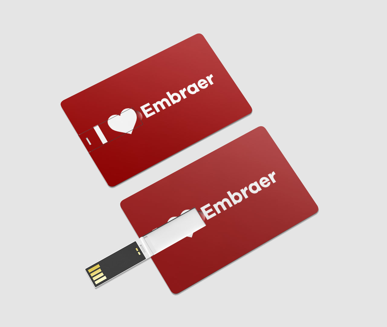 I Love Embraer Designed USB Cards