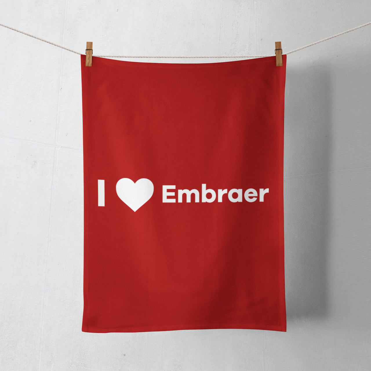 I Love Embraer Designed Towels
