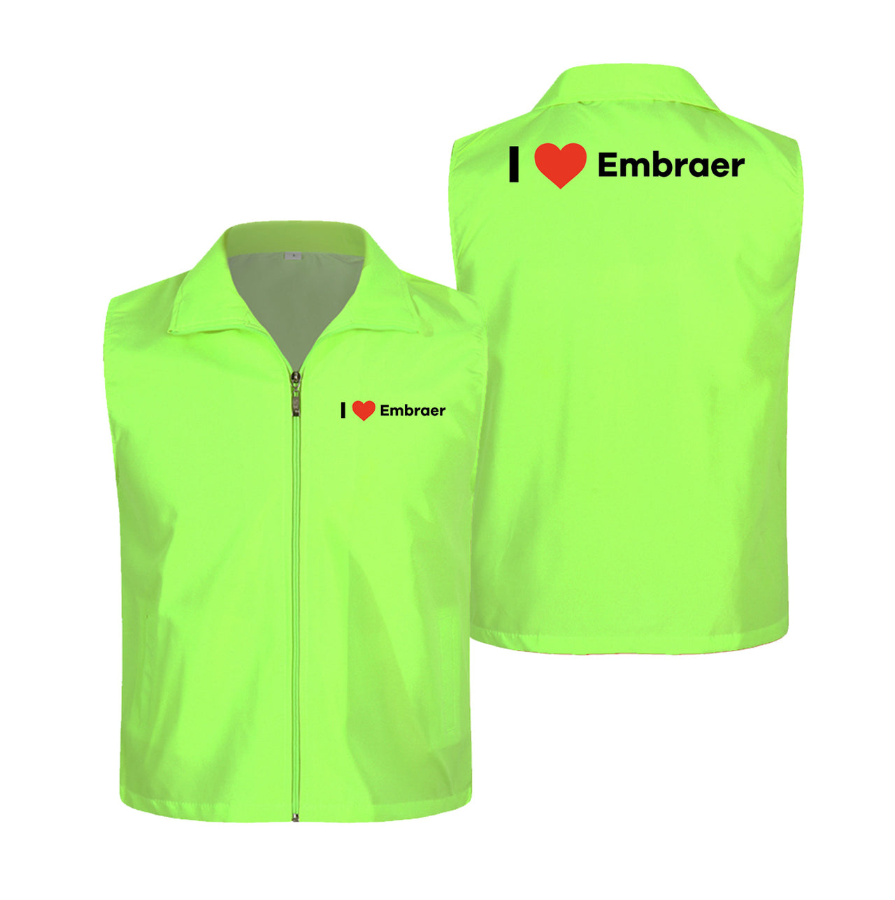 I Love Embraer Designed Thin Style Vests