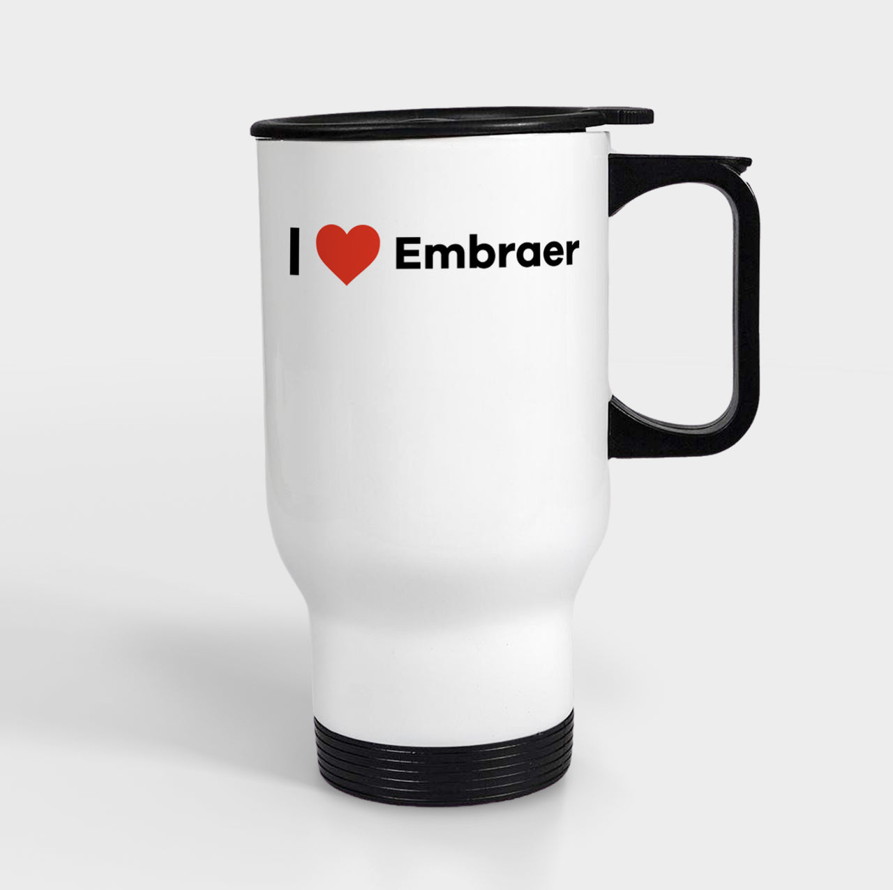 I Love Embraer Designed Travel Mugs (With Holder)