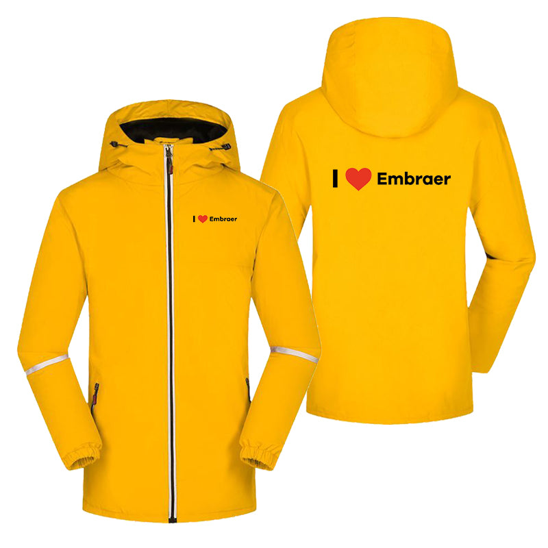 I Love Embraer Designed Rain Coats & Jackets