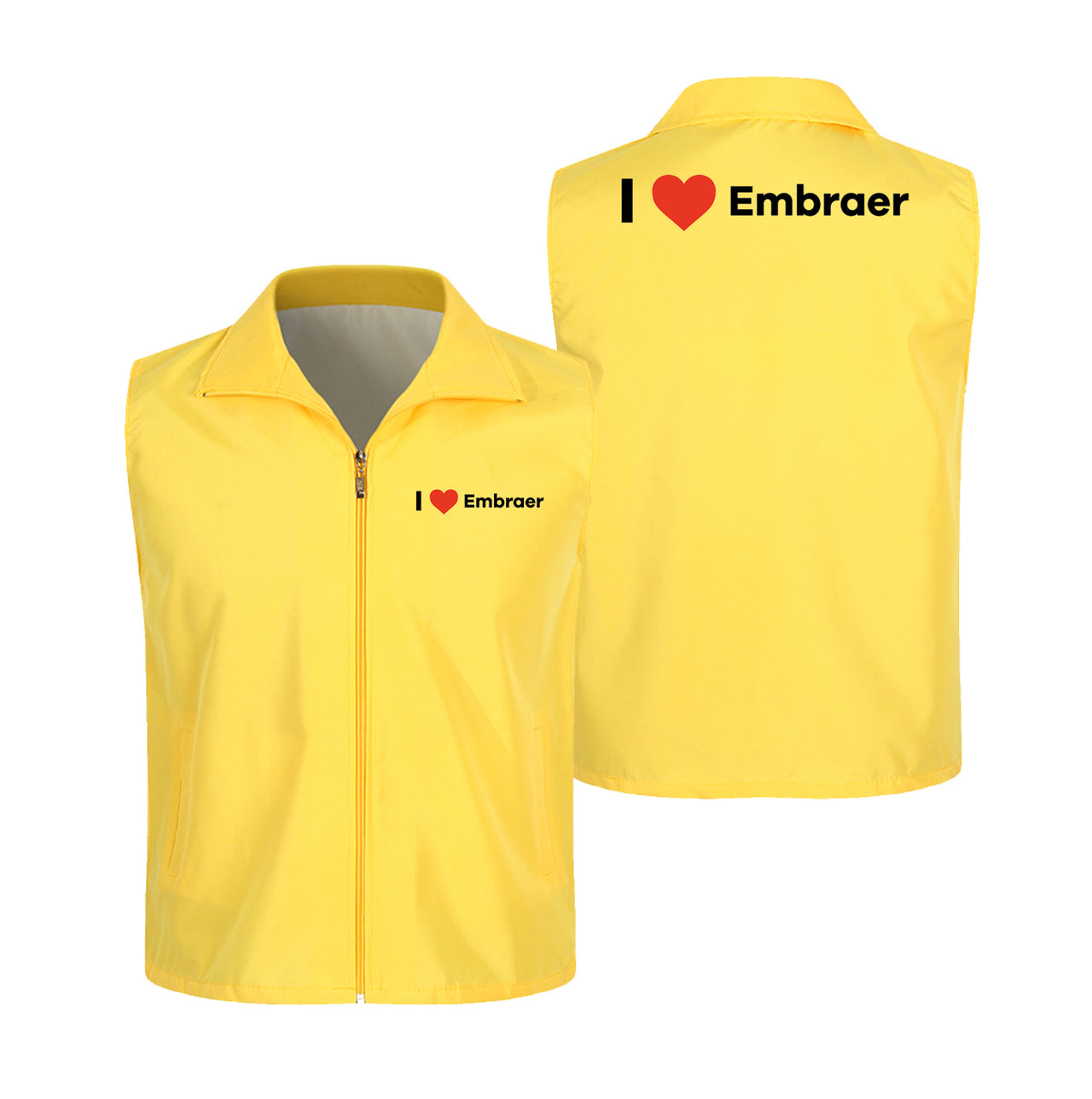 I Love Embraer Designed Thin Style Vests