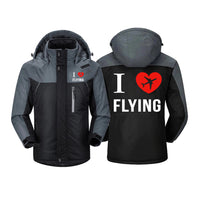 Thumbnail for I Love Flying Designed Thick Winter Jackets