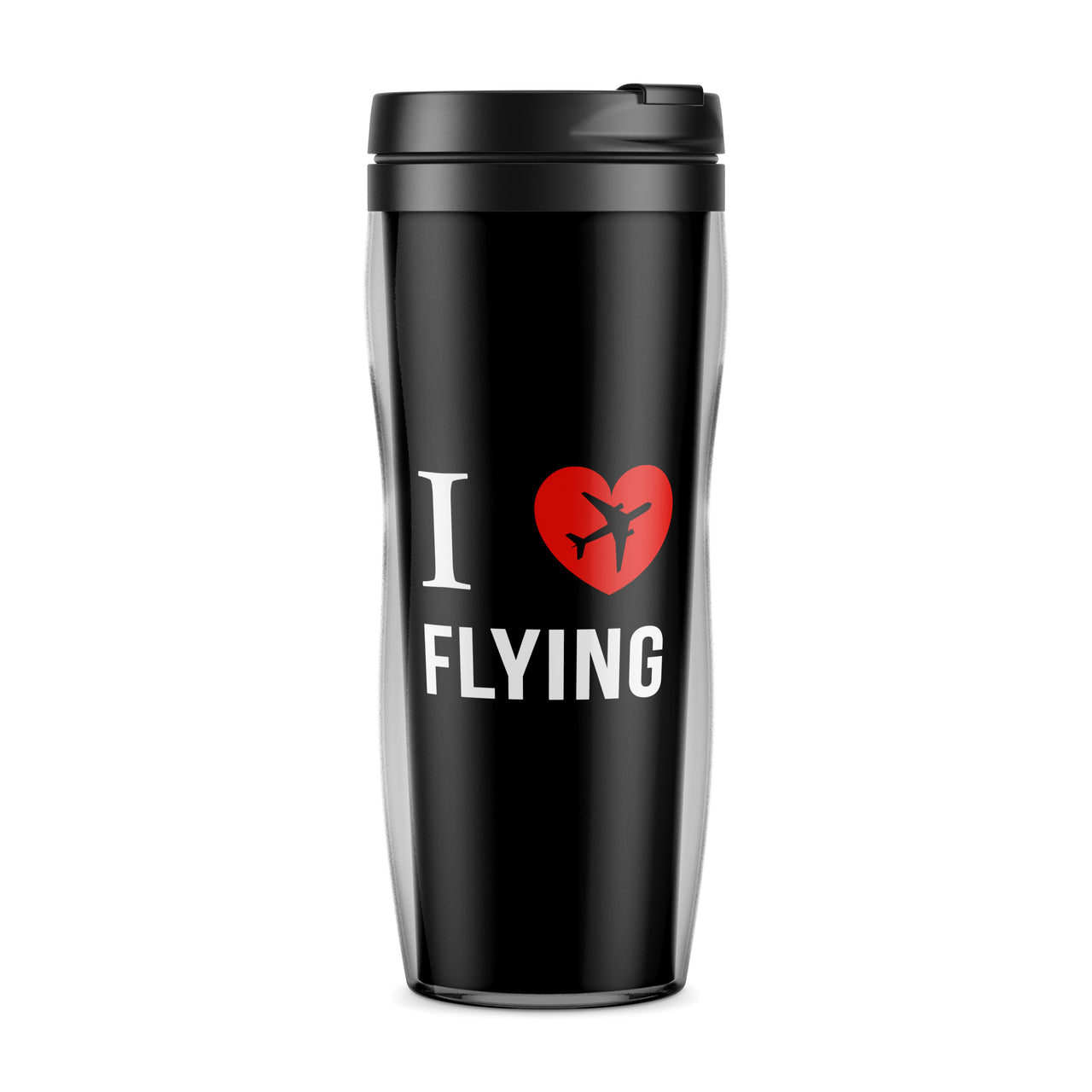 I Love Flying Designed Travel Mugs