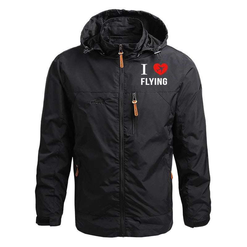 I Love Flying Designed Thin Stylish Jackets