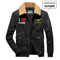 Thumbnail for I Love Flying Designed Thick Bomber Jackets