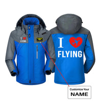 Thumbnail for I Love Flying Designed Thick Winter Jackets