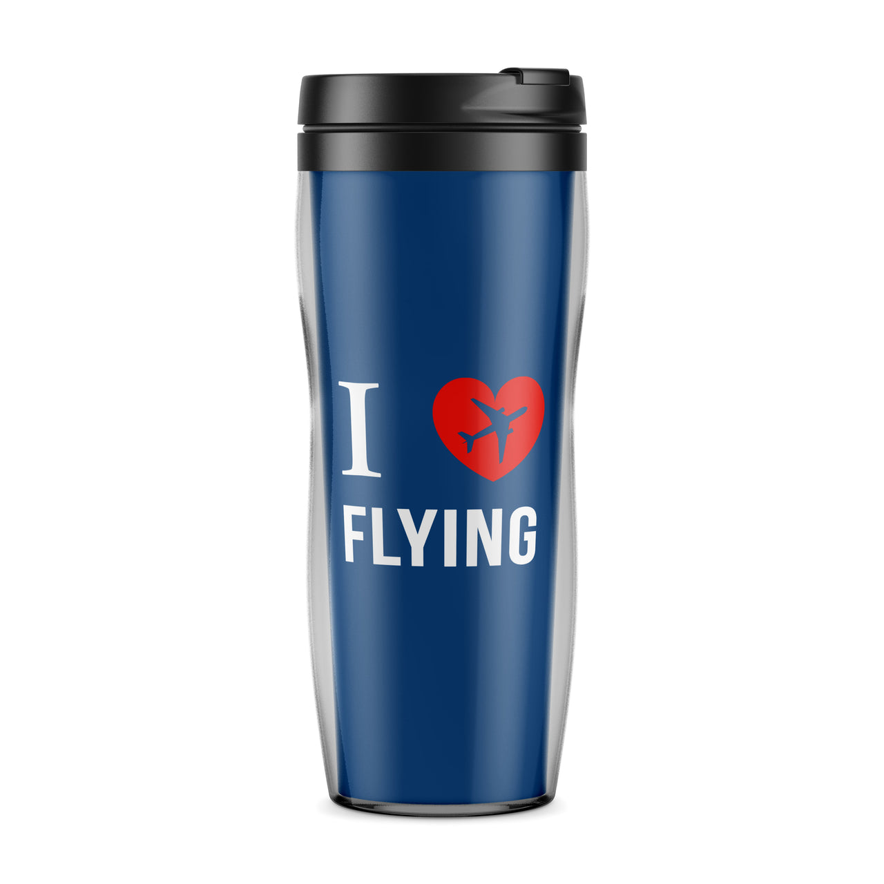 I Love Flying Designed Travel Mugs