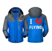 Thumbnail for I Love Flying Designed Thick Winter Jackets