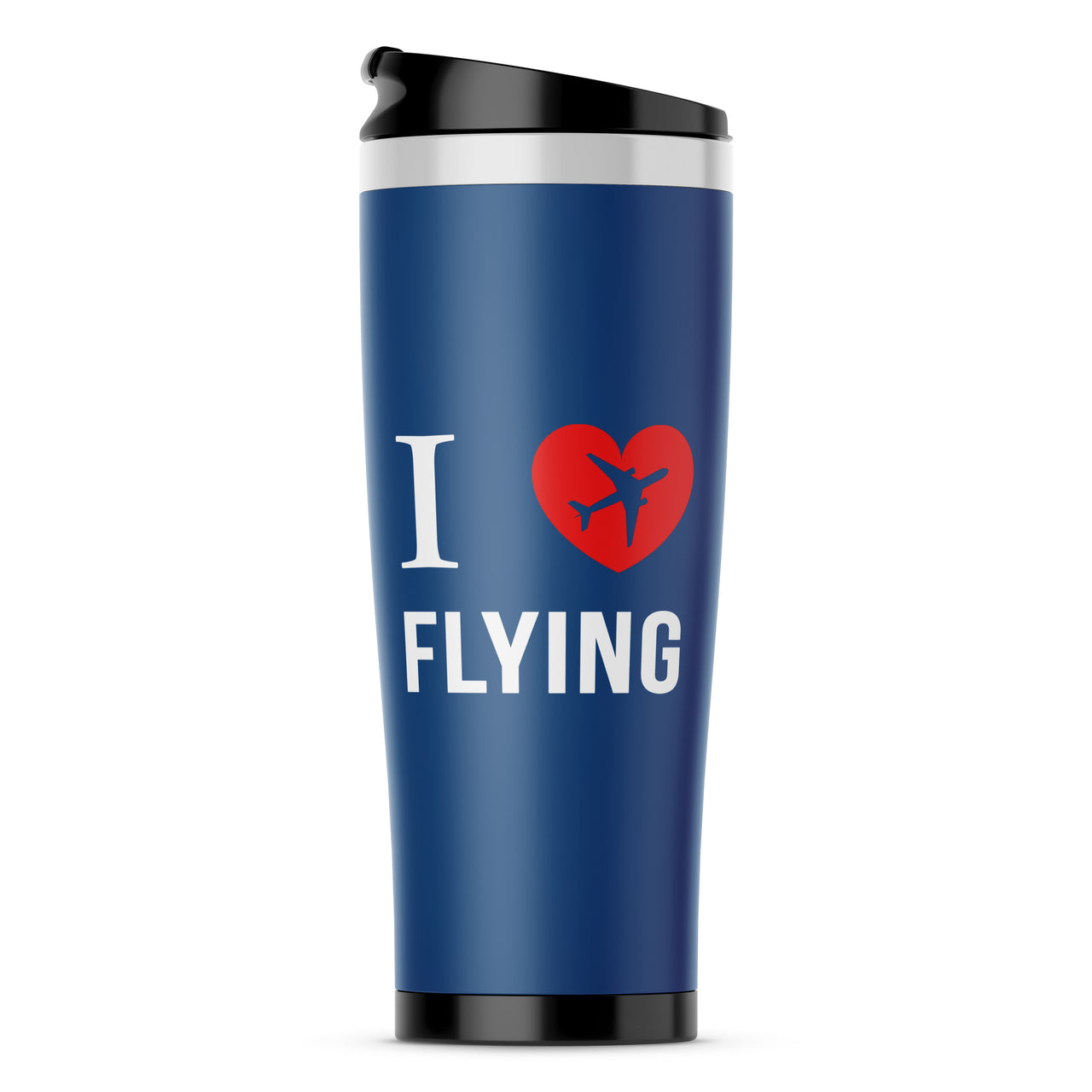 I Love Flying Designed Travel Mugs