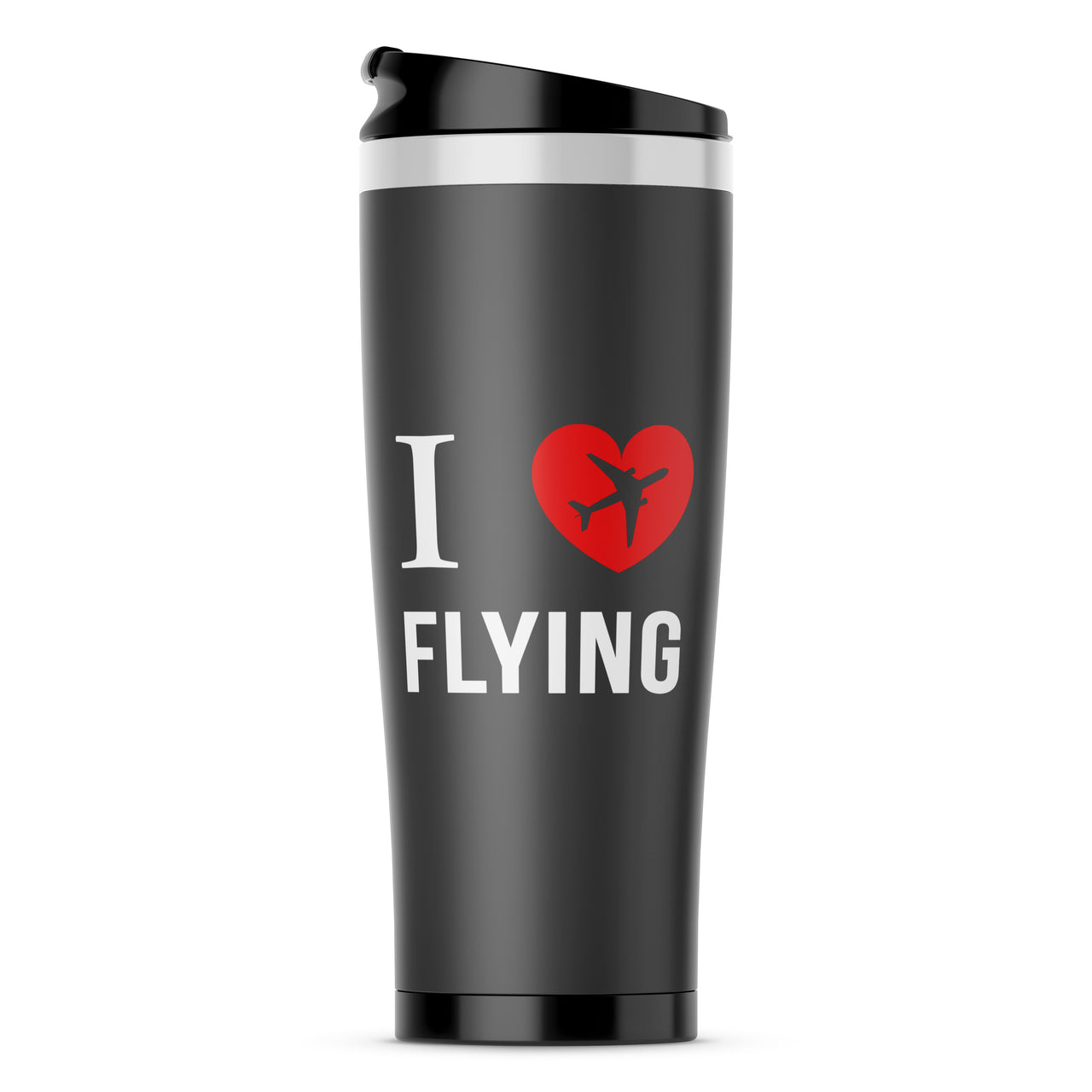 I Love Flying Designed Travel Mugs