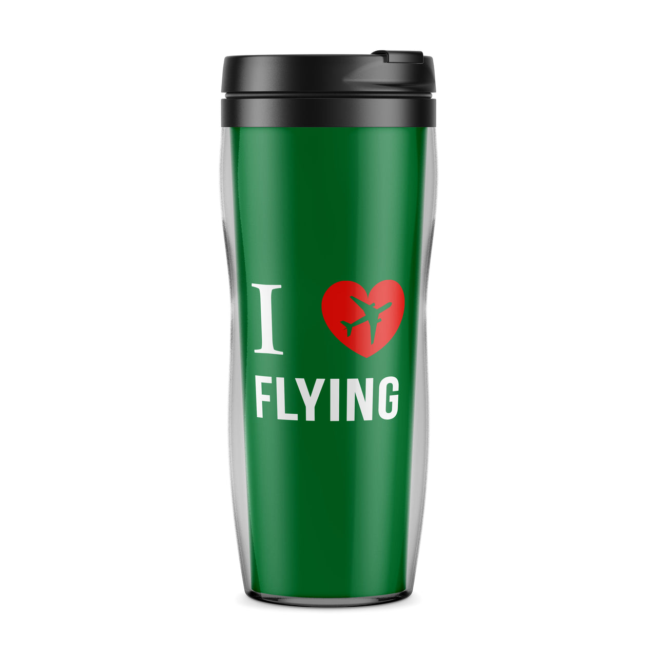 I Love Flying Designed Travel Mugs