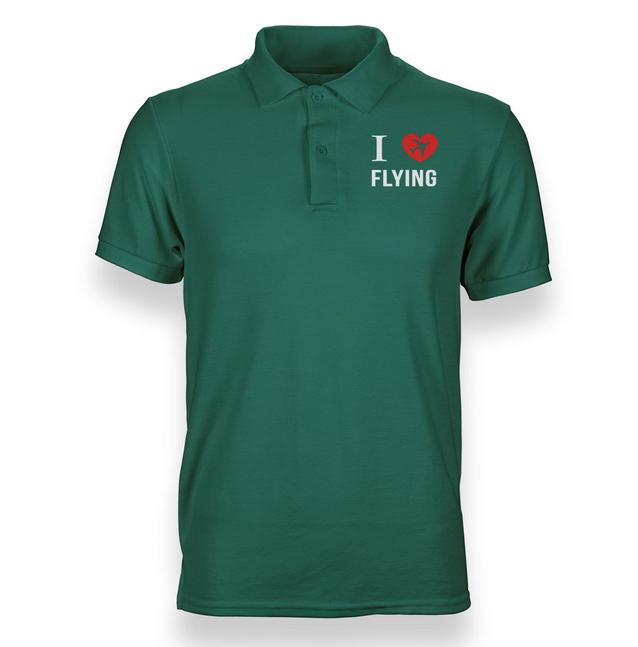 I Love Flying Designed Polo T-Shirts