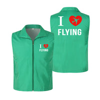 Thumbnail for I Love Flying Designed Thin Style Vests
