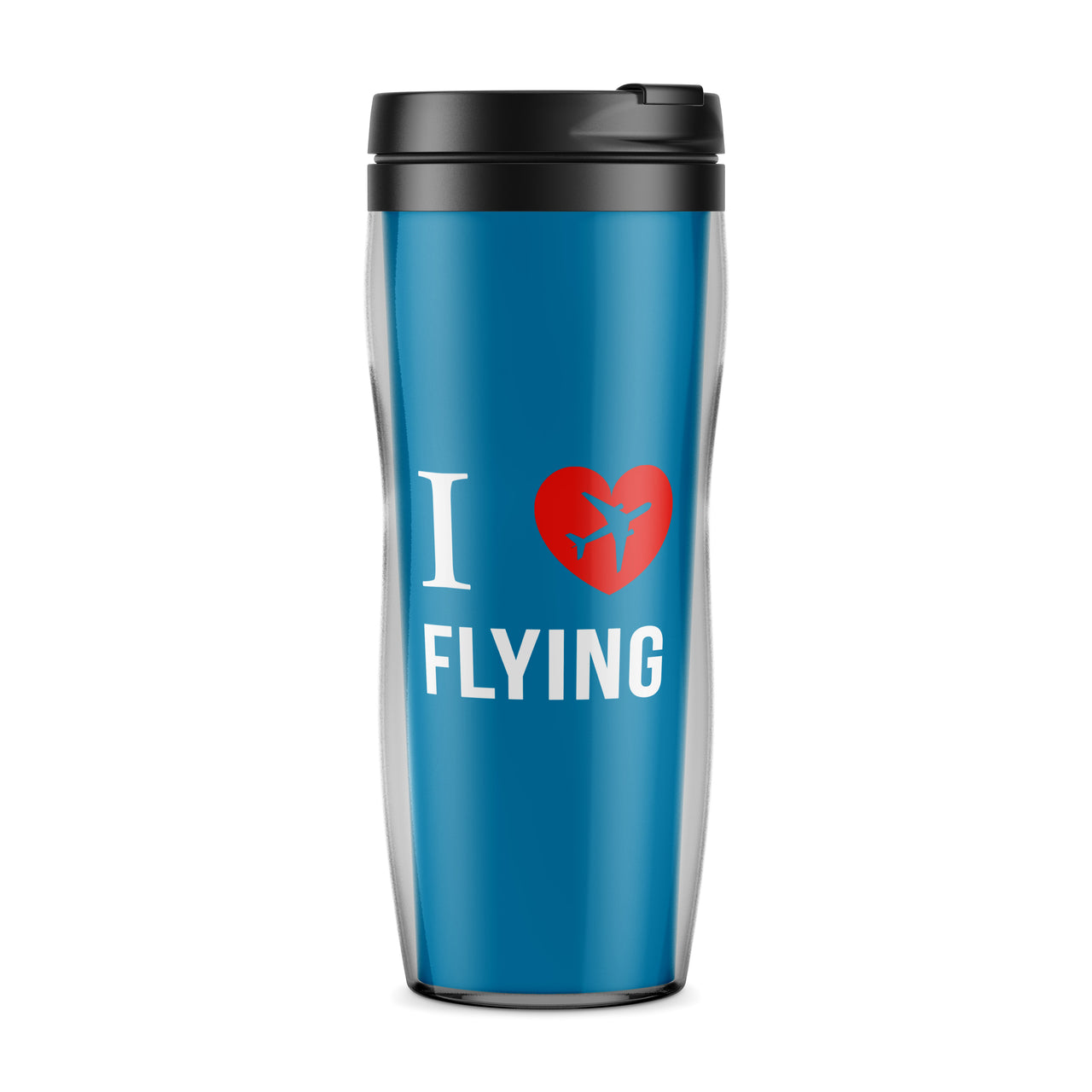 I Love Flying Designed Travel Mugs