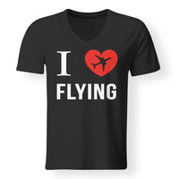 Thumbnail for I Love Flying Designed V-Neck T-Shirts