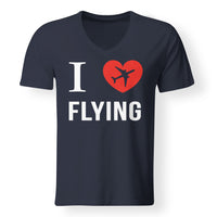 Thumbnail for I Love Flying Designed V-Neck T-Shirts