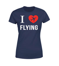Thumbnail for I Love Flying Designed Women T-Shirts