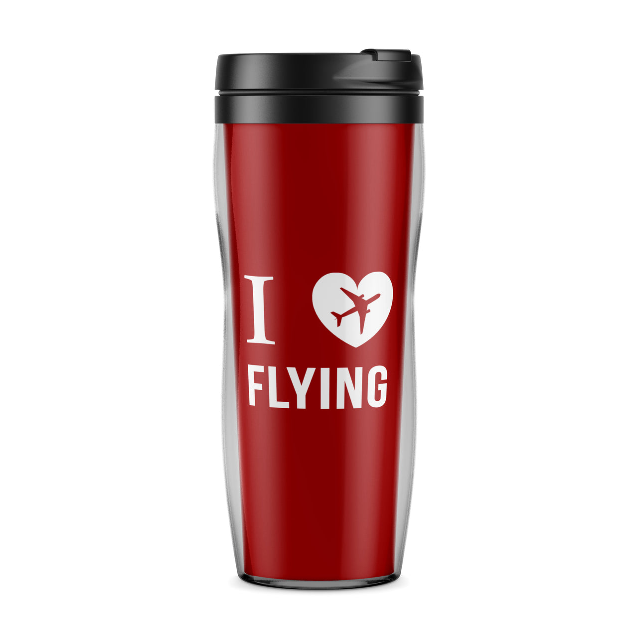 I Love Flying Designed Travel Mugs
