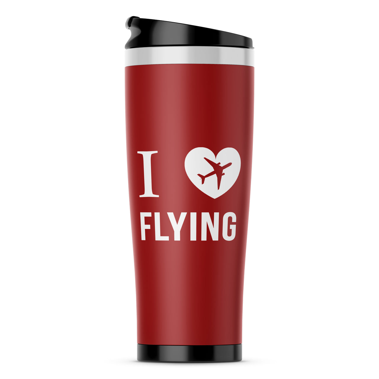 I Love Flying Designed Travel Mugs