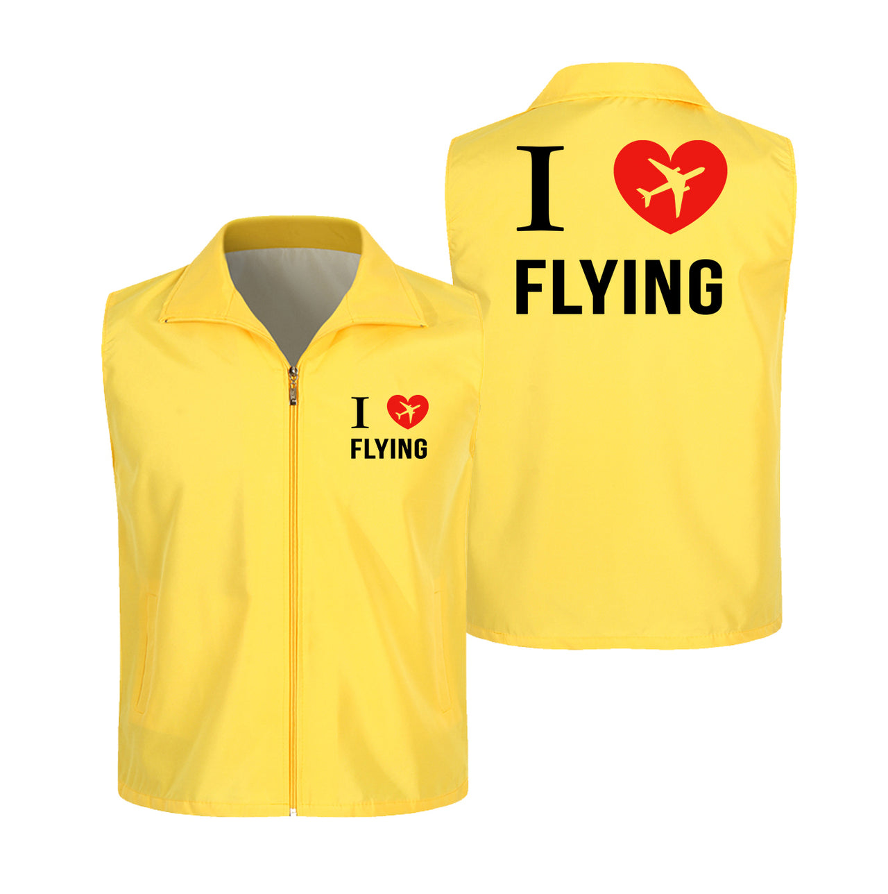 I Love Flying Designed Thin Style Vests