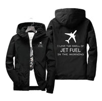 Thumbnail for I Love The Smell Of Jet Fuel In The Morning Designed Windbreaker Jackets