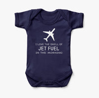 Thumbnail for I Love The Smell Of Jet Fuel In The Morning Designed Baby Bodysuits