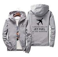 Thumbnail for I Love The Smell Of Jet Fuel In The Morning Designed Windbreaker Jackets