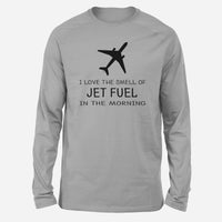 Thumbnail for I Love The Smell Of Jet Fuel In The Morning Designed Long-Sleeve T-Shirts