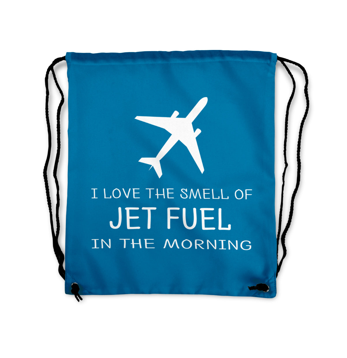 I Love The Smell Of Jet Fuel In The Morning Designed Drawstring Bags