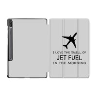 Thumbnail for I Love The Smell Of Jet Fuel In The Morning Designed Samsung Tablet Cases