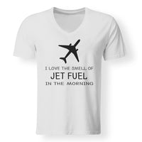 Thumbnail for I Love The Smell Of Jet Fuel In The Morning Designed V-Neck T-Shirts
