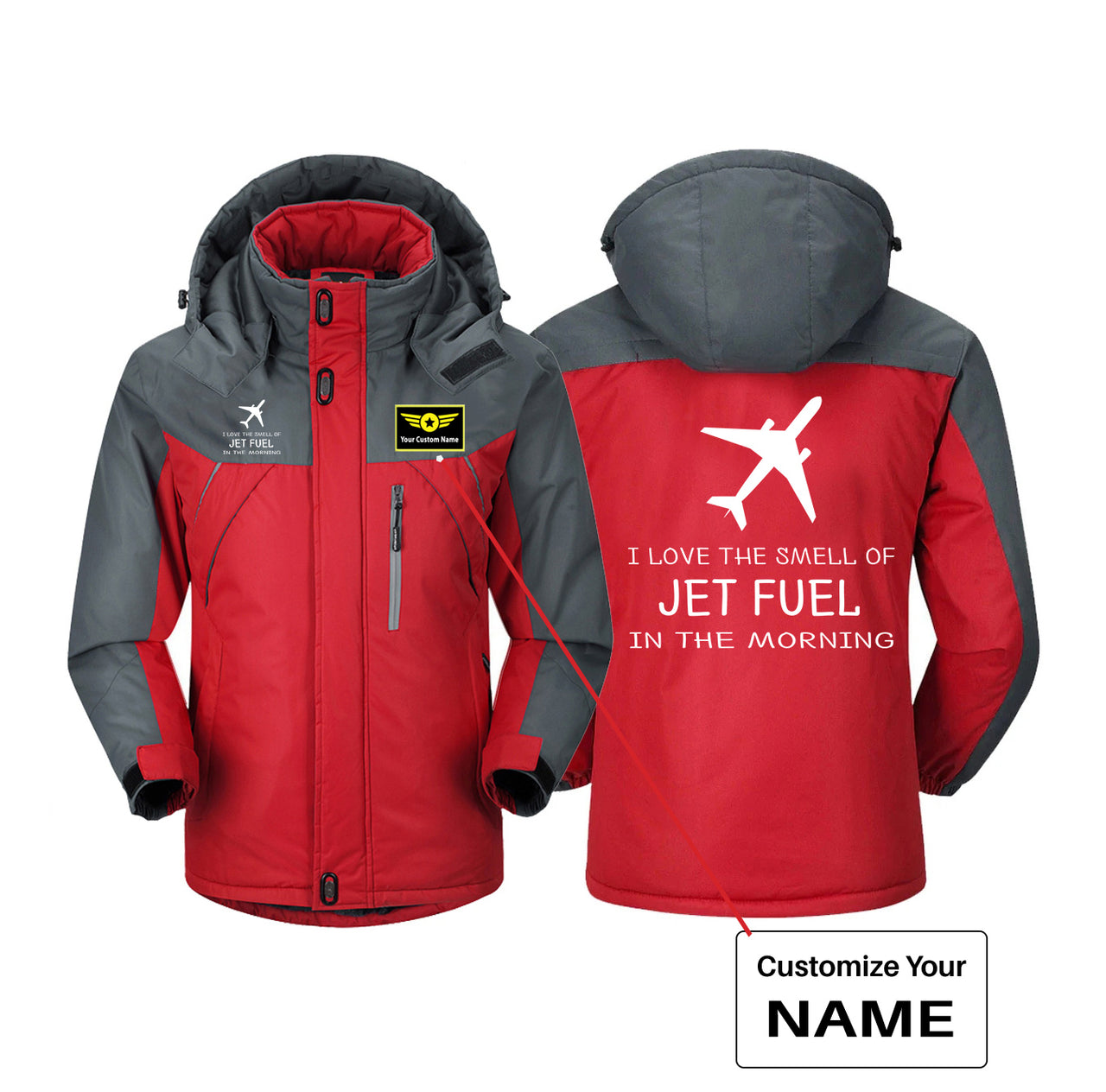 I Love The Smell Of Jet Fuel In The Morning Designed Thick Winter Jackets